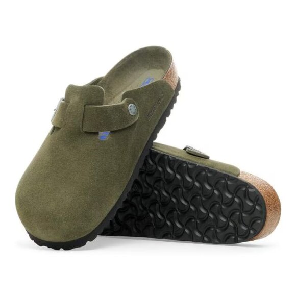 Birkenstock Boston Soft Footbed Suede Leather women Color: Thyme Tonal - Picture 4 of 4